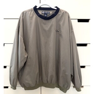 Big Dogs Golf Pullover Men's Sz. 1X Jacket - Taupe - Windbreaker Nice